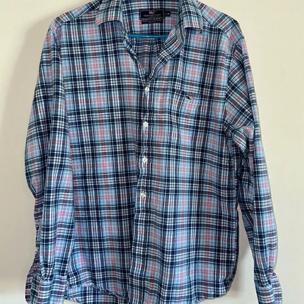 Vineyard Vines Long Sleeve Button Down Classic Fit Tucker Shirt SIZE M